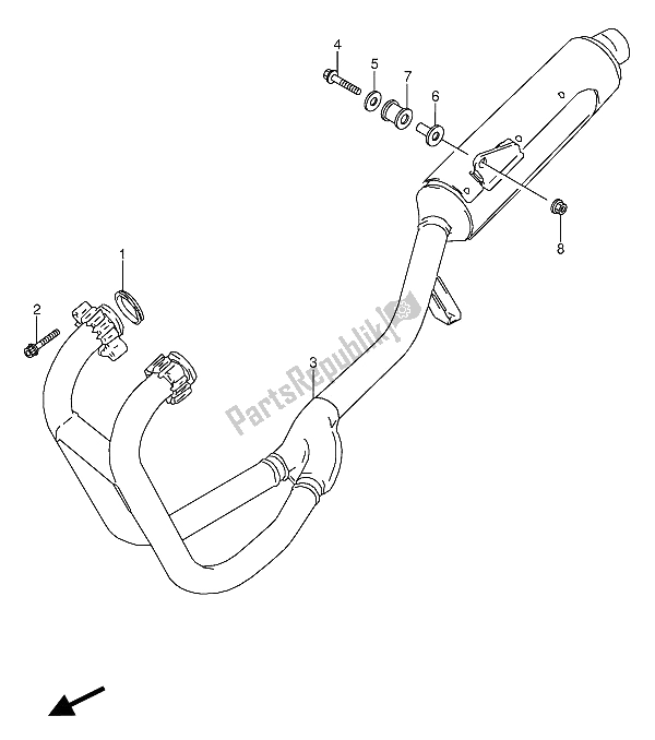 Toutes les pièces pour le Silencieux du Suzuki GS 500 EU 1993