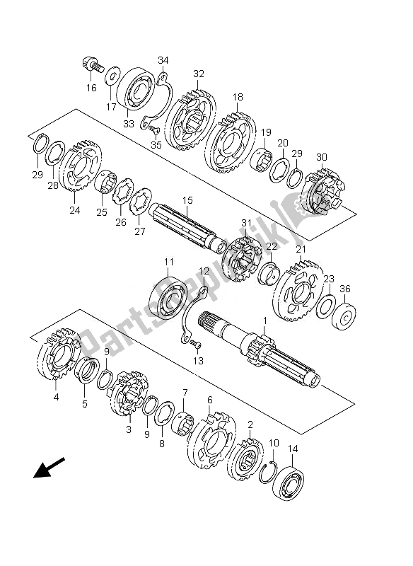 All parts for the Transmission of the Suzuki VZ 800 Intruder 2010