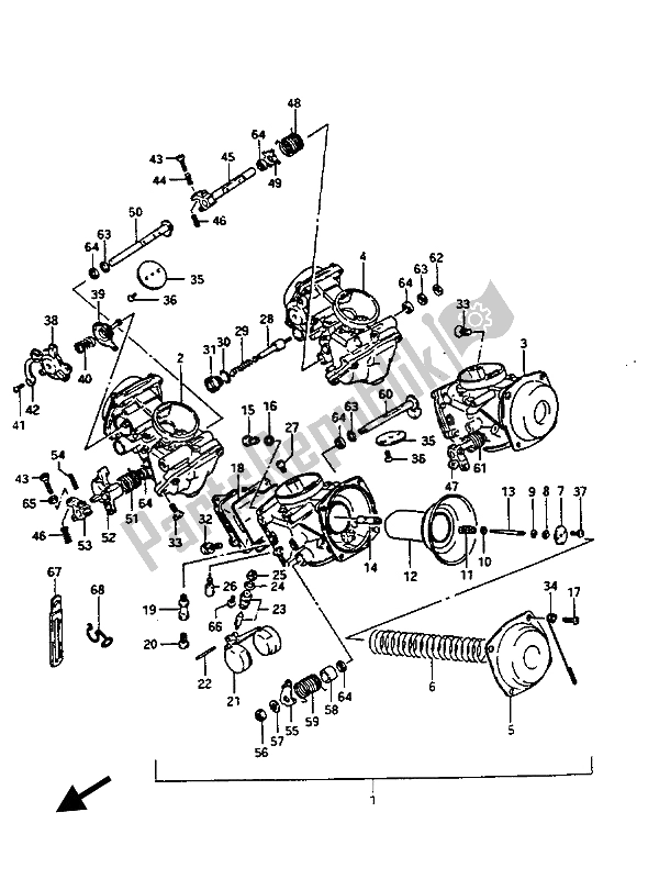 All parts for the Carburetor of the Suzuki GV 1400 Gdgcgt 1986