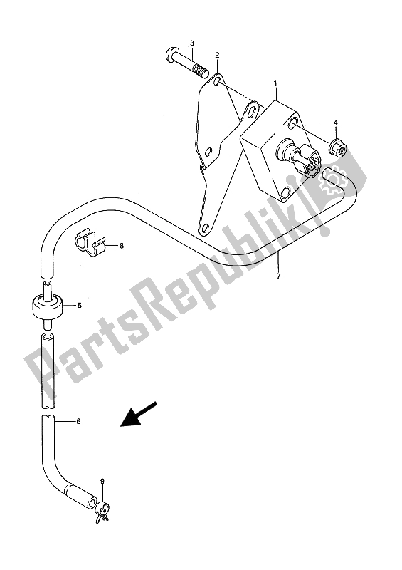 Alle onderdelen voor de Boost Sensor van de Suzuki VS 1400 Glpf Intruder 1990