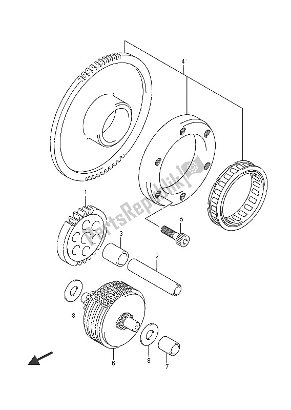 Todas las partes para Embrague De Arranque de Suzuki DL 1000A V Strom 2016