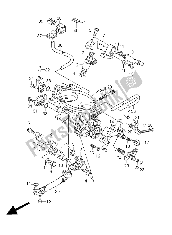 Tutte le parti per il Corpo Farfallato del Suzuki VZ 800Z Intruder 2008