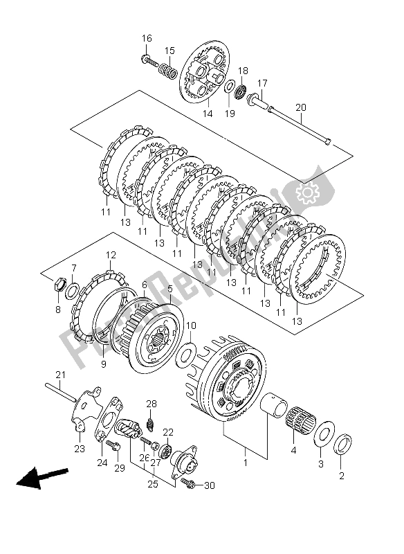 Toutes les pièces pour le Embrayage du Suzuki VL 800C Volusia 2008