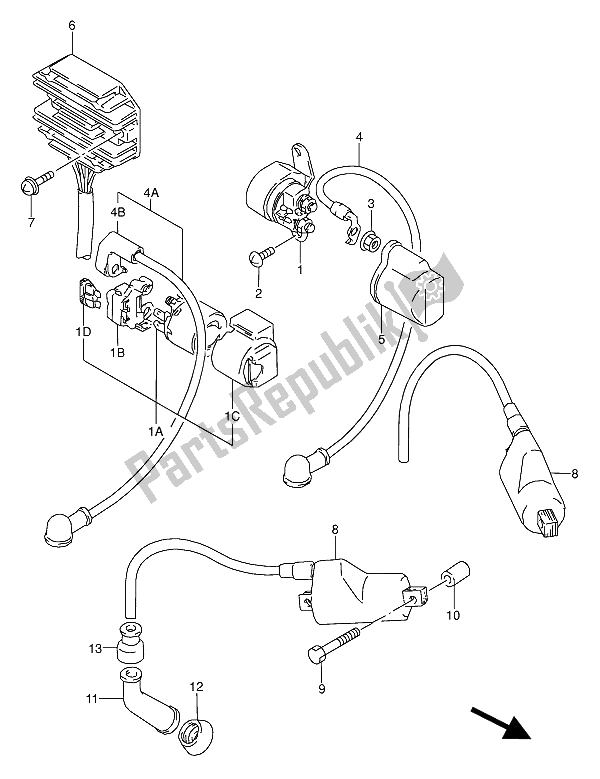 Alle onderdelen voor de Elektrisch van de Suzuki GS 500 EU 1990