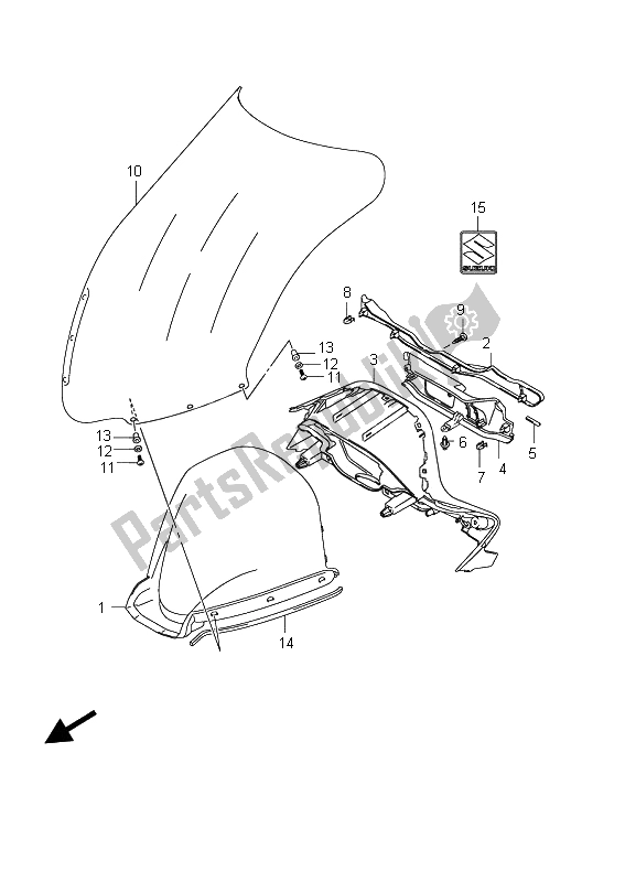 Todas las partes para Panel Medidor (an400a E19) de Suzuki Burgman AN 400 AZA 2011