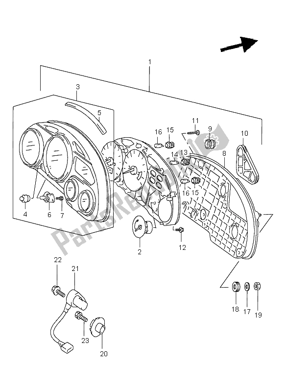 Tutte le parti per il Tachimetro del Suzuki GSX 600F 1999