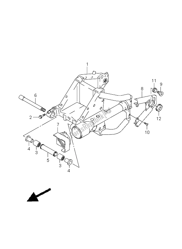 Toutes les pièces pour le Bras Oscillant Arrière du Suzuki VLR 1800R C 1800 Intruder 2008