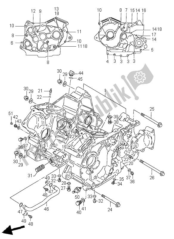 Toutes les pièces pour le Carter du Suzuki VS 800 Intruder 1997