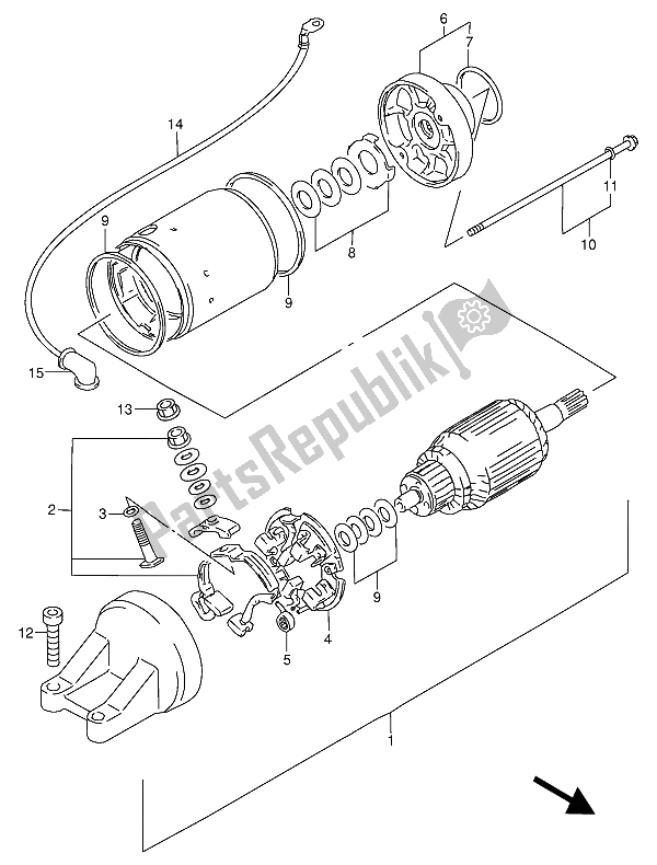 Tutte le parti per il Motore Di Avviamento del Suzuki RF 900R 1994