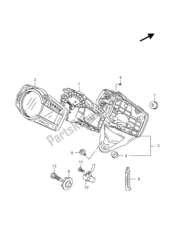 Tutte le parti per il Tachimetro (gsx-r600uf) del Suzuki GSX R 600 2015