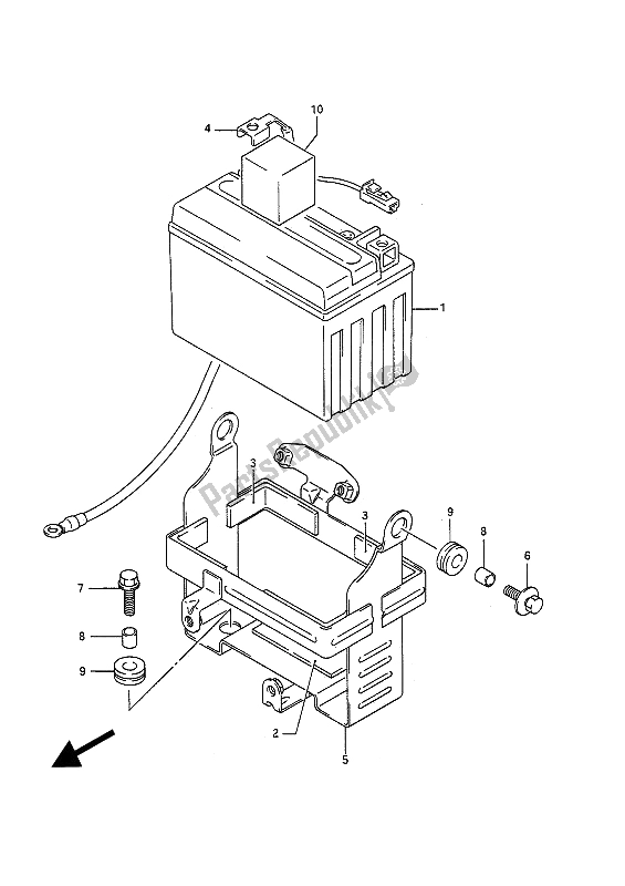 Toutes les pièces pour le Batterie du Suzuki GSF 400 Bandit 1992