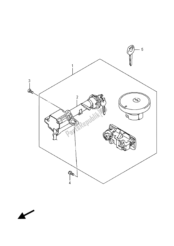 Todas las partes para Conjunto De Cerradura de Suzuki UH 125A Burgman 2015