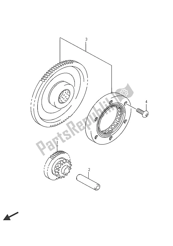 Tutte le parti per il Frizione Di Avviamento del Suzuki DL 650 AXT V Strom 2016