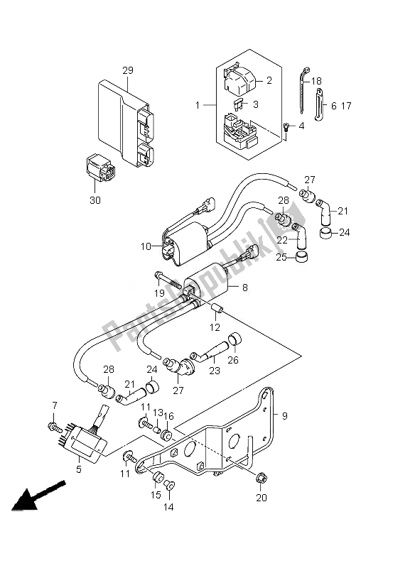 All parts for the Electrical of the Suzuki SFV 650A Gladius 2010