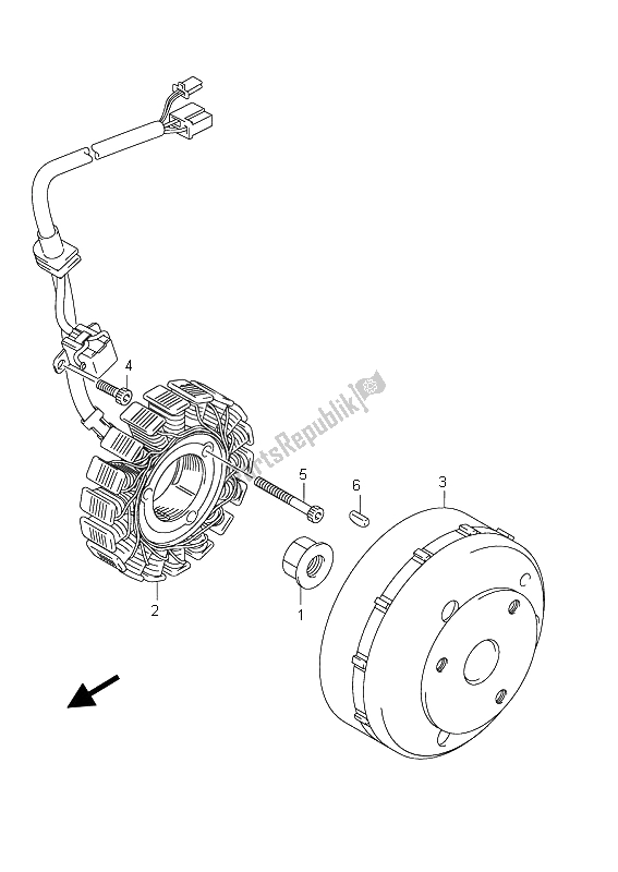 Todas las partes para Magneto de Suzuki UX 150 Sixteen 2008