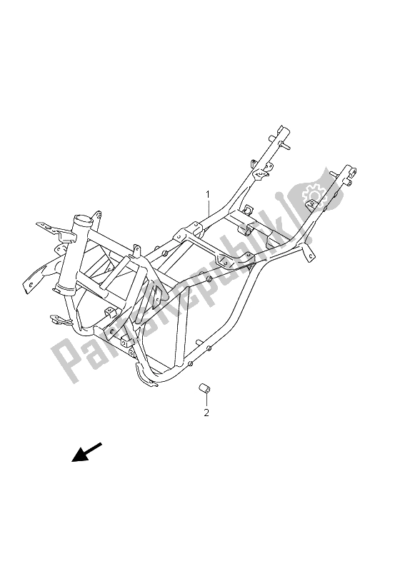 All parts for the Frame (an650 E19) of the Suzuki AN 650A Burgman Executive 2011