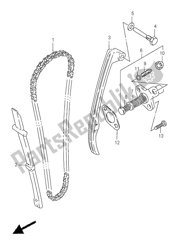 Toutes les pièces pour le Chaîne De Came du Suzuki DR 125 SE 2002