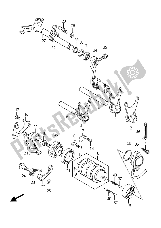 Todas las partes para Cambio De Marchas de Suzuki RMX 450Z 2015