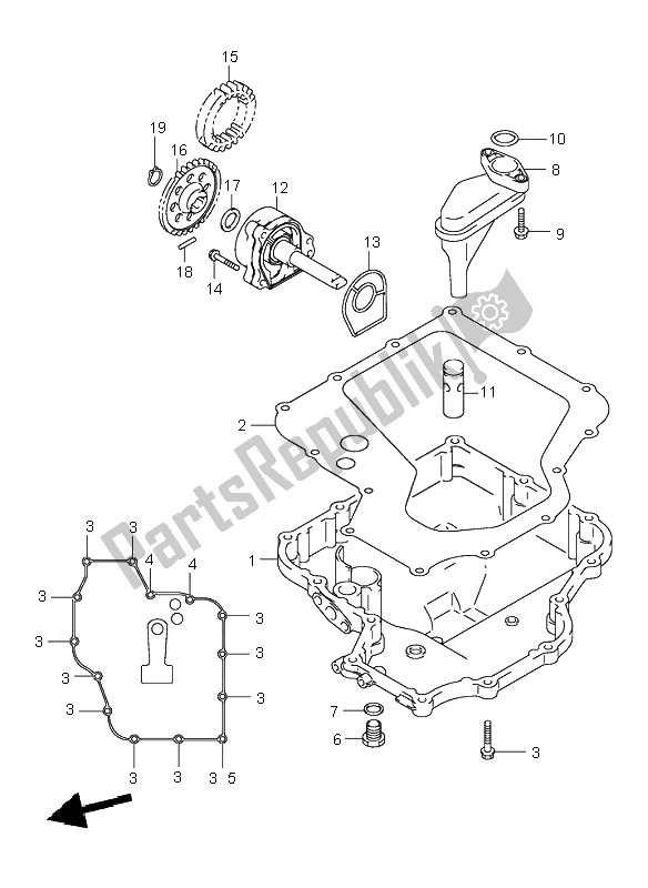 Wszystkie części do Miska Olejowa I Pompa Olejowa Suzuki GSX 1300R Hayabusa 2002
