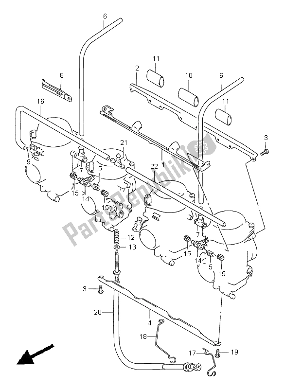 Todas as partes de Acessórios De Carburador do Suzuki GSX 750F 1997