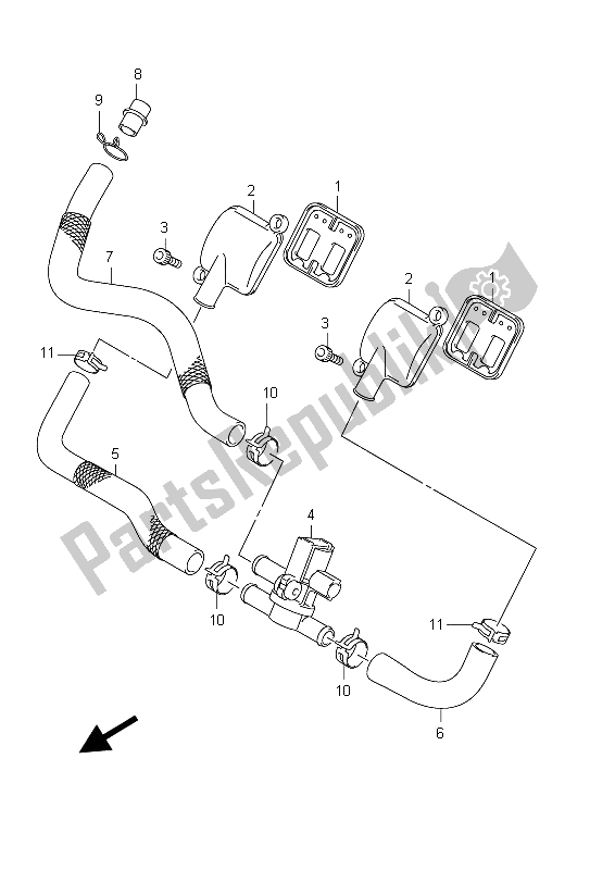 All parts for the 2nd Air of the Suzuki GSX 1250 FA 2012