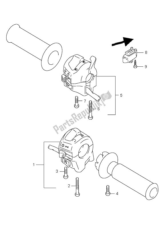 All parts for the Handle Switch (sv650s-su) of the Suzuki SV 650 NS 2002