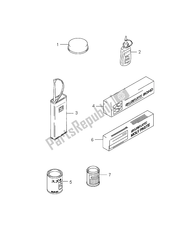 Todas las partes para Opcional de Suzuki GS 500 2003