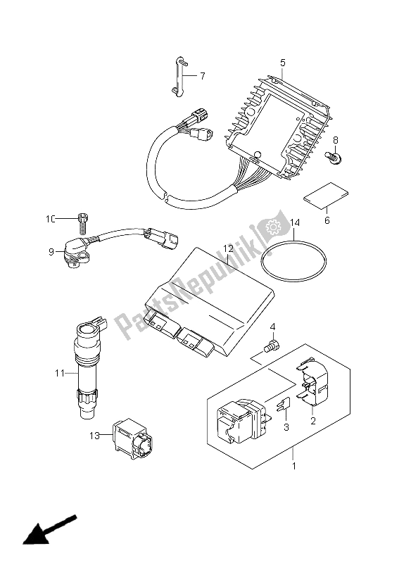 All parts for the Electrical (gsx1300r E51) of the Suzuki GSX 1300R Hayabusa 2011