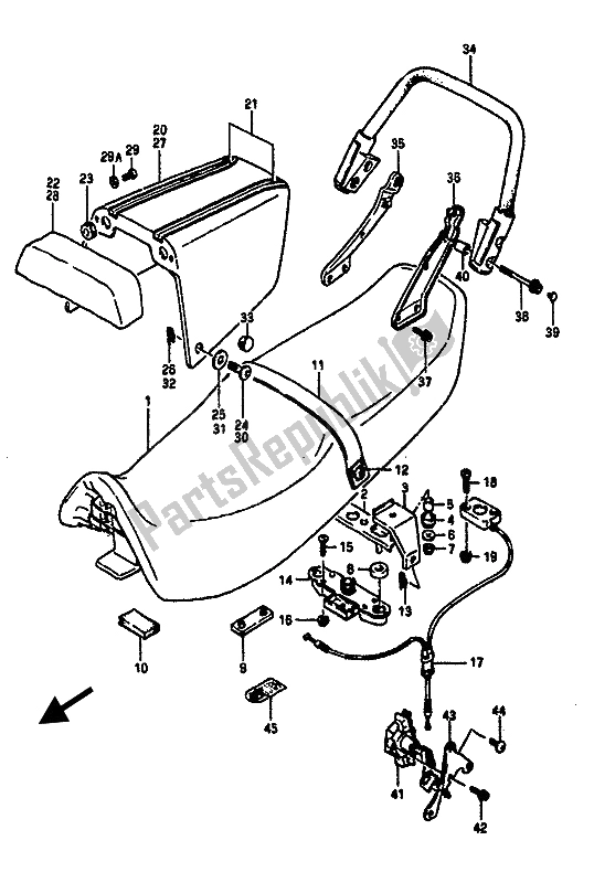 Tutte le parti per il Posto A Sedere del Suzuki GSX R 1100 1986