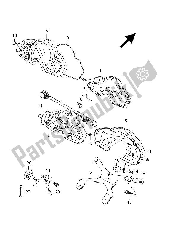 Tutte le parti per il Tachimetro del Suzuki SFV 650A Gladius 2009