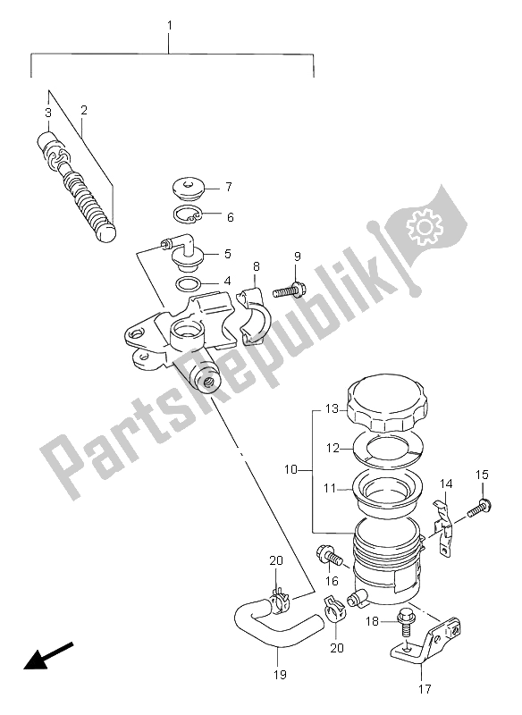 Toutes les pièces pour le Maître-cylindre Avant du Suzuki GSX R 750 1996