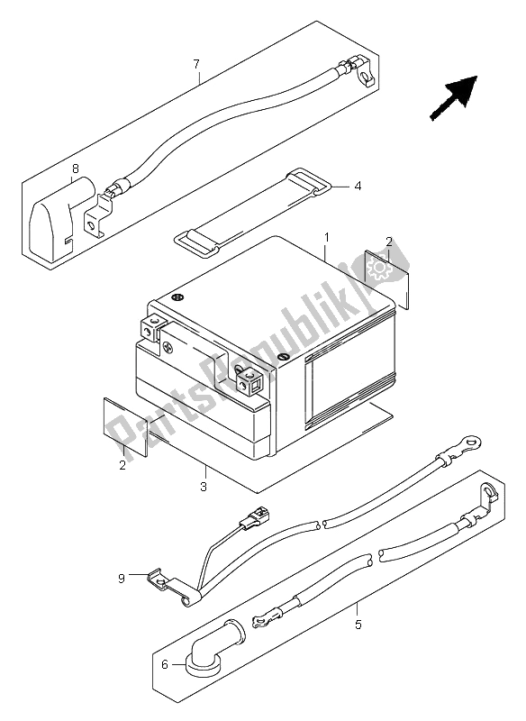 All parts for the Battery of the Suzuki RV 125 Vanvan 2006