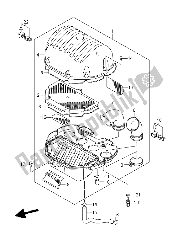 Todas las partes para Filtro De Aire de Suzuki GSR 600A 2007