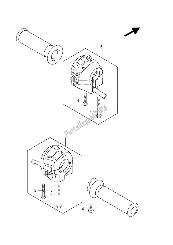 Tutte le parti per il Interruttore Maniglia del Suzuki UH 125 Burgman 2010