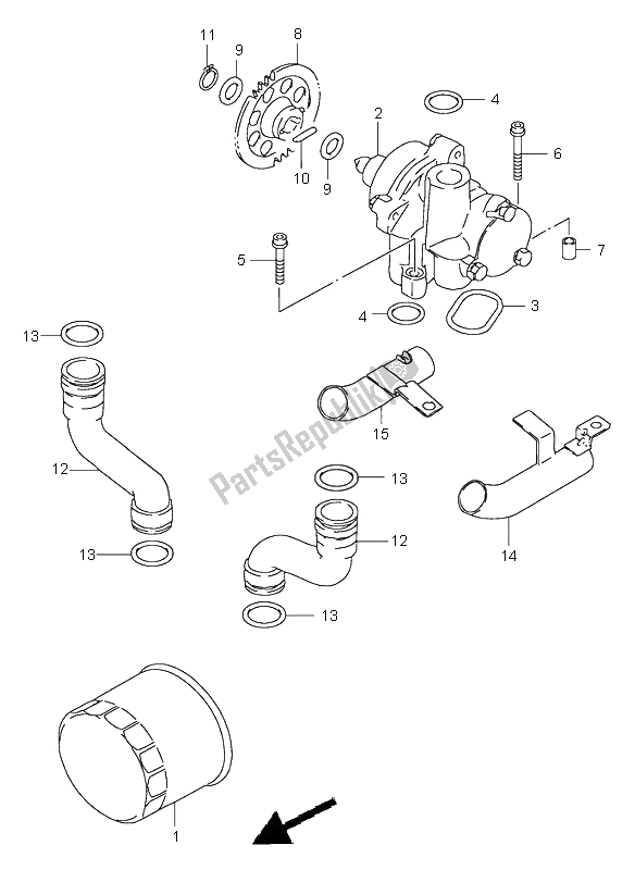 Wszystkie części do Pompa Olejowa Suzuki GSX 600F 1997