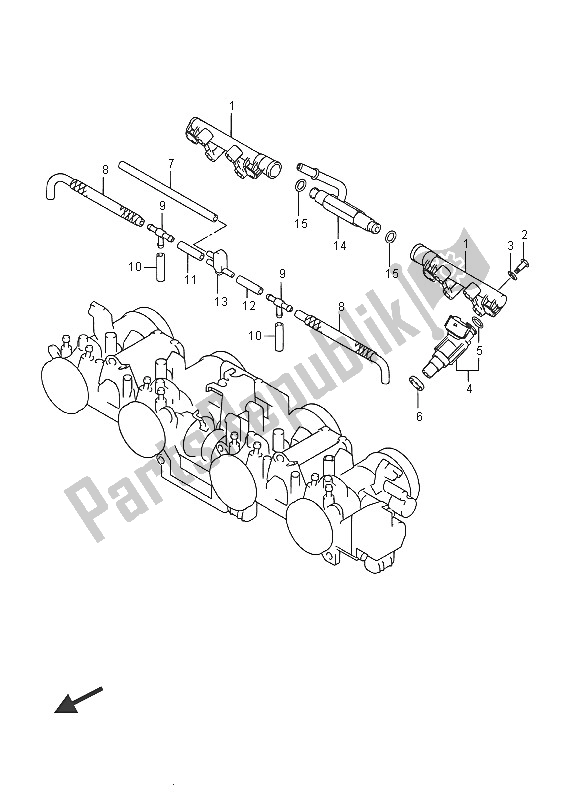 Tutte le parti per il Tubo Flessibile Del Corpo Farfallato E Giunto del Suzuki GSX 1250 FA 2016