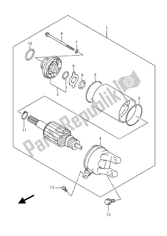 Todas las partes para Motor De Arranque de Suzuki UH 125A Burgman 2015