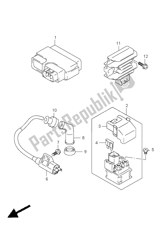 All parts for the Electrical of the Suzuki LT Z 250 Quadsport 2009