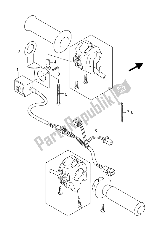 Todas las partes para Calentador De Agarre (an400za E19) de Suzuki Burgman AN 400 AZA 2011