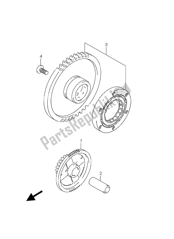 Tutte le parti per il Frizione Di Avviamento del Suzuki GSX 1250 FA 2010