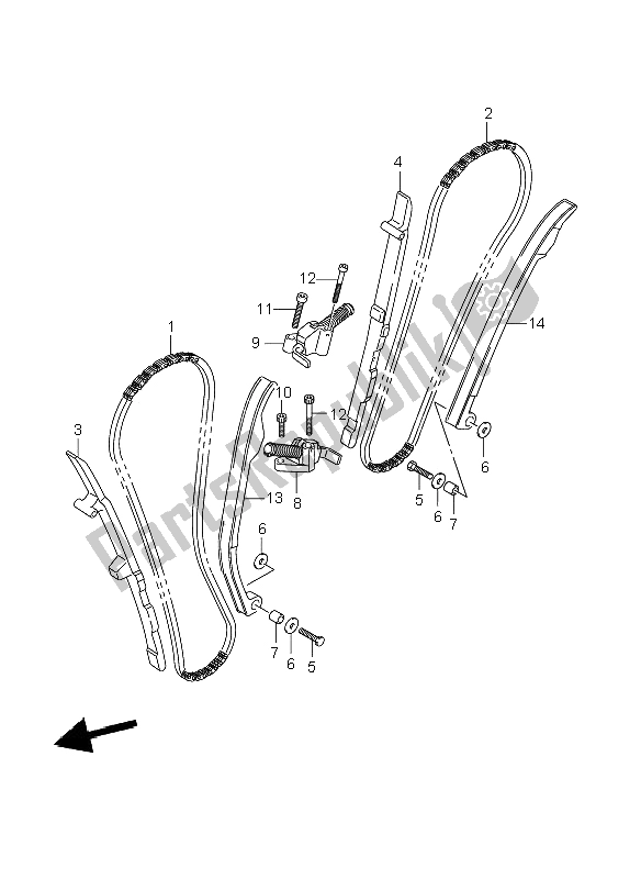 All parts for the Cam Chain of the Suzuki VL 800C Volusia 2006