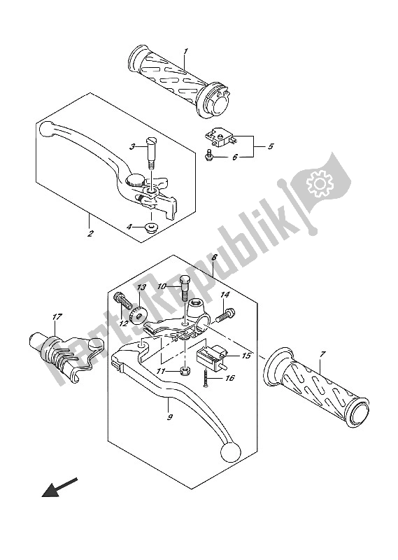 Alle onderdelen voor de Hendel van de Suzuki RV 200 2016