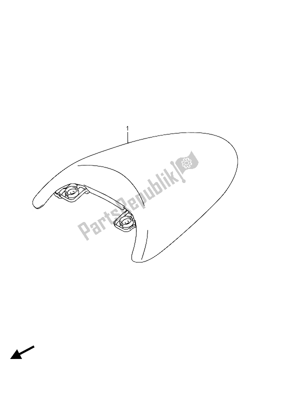 All parts for the Optional (seat Tail Box) of the Suzuki VZ 800 Intruder 2015