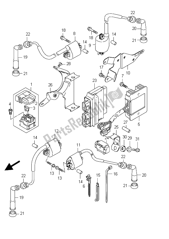 Todas las partes para Eléctrico (vl800c E02) de Suzuki C 800 VL Intruder 2012