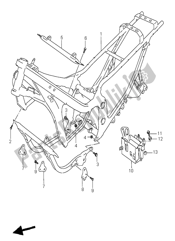 Todas las partes para Marco de Suzuki GSX 750F 1996