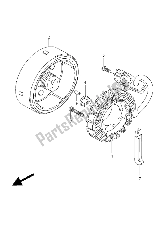 Todas as partes de Magneto do Suzuki VL 250 Intruder 2006