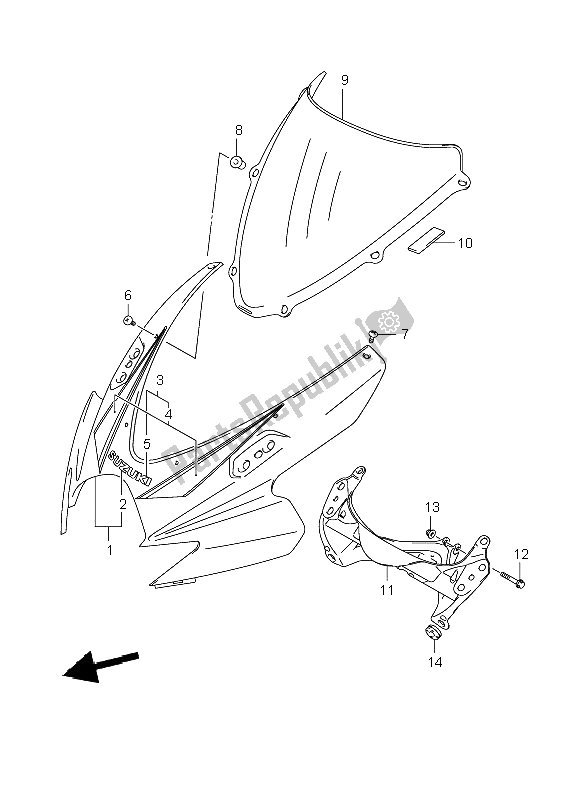 Todas las partes para Cuerpo De Capota de Suzuki GSX R 750 2006