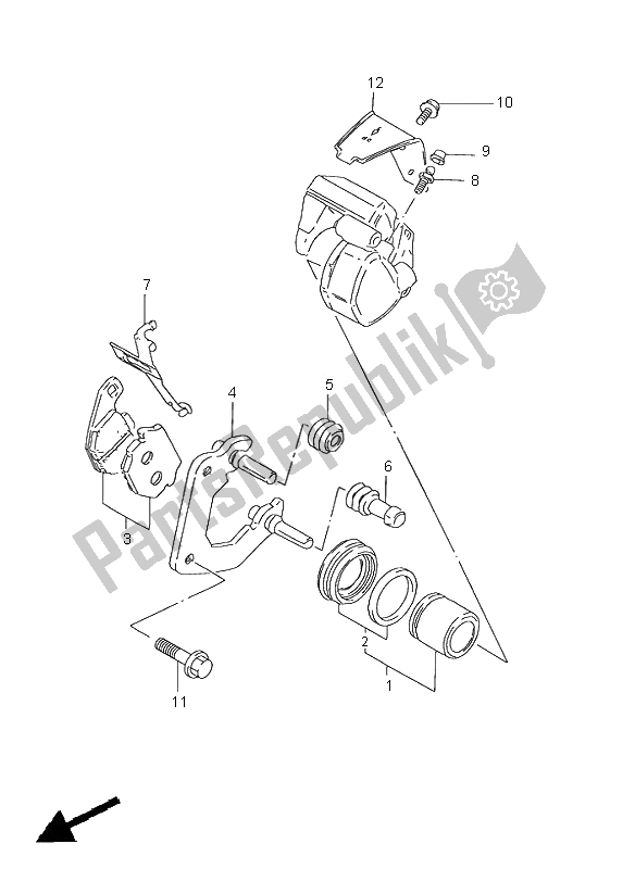 Todas as partes de Compasso De Calibre Frontal do Suzuki GN 125E 2000