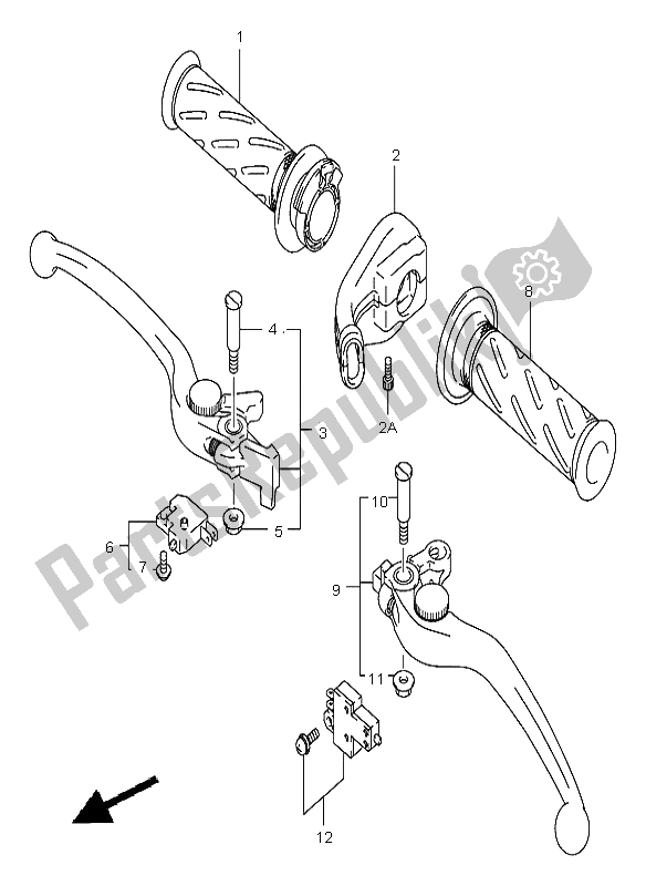 Wszystkie części do D? Wignia Klamki Suzuki GSX 1400 2004