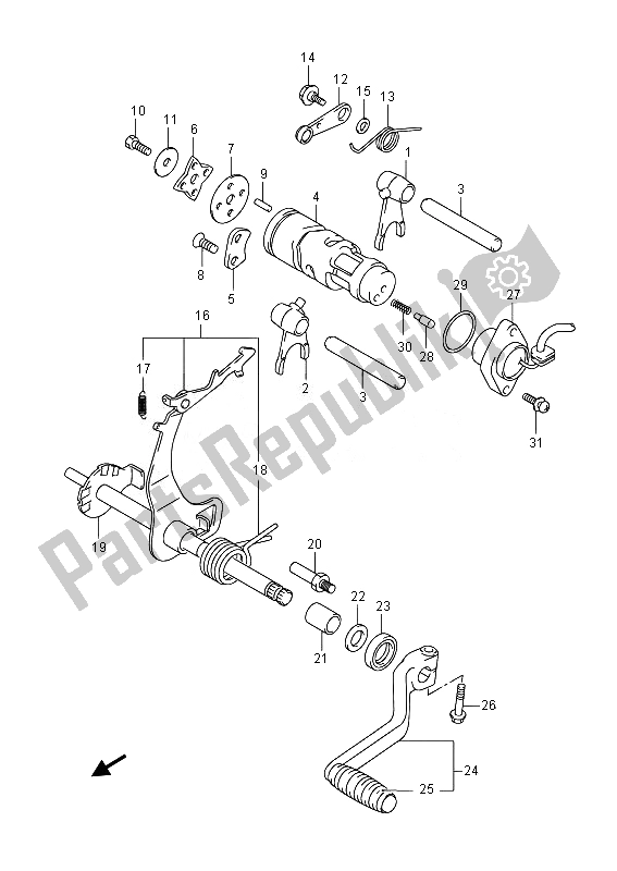 Todas las partes para Cambio De Marchas de Suzuki DR Z 70 2014